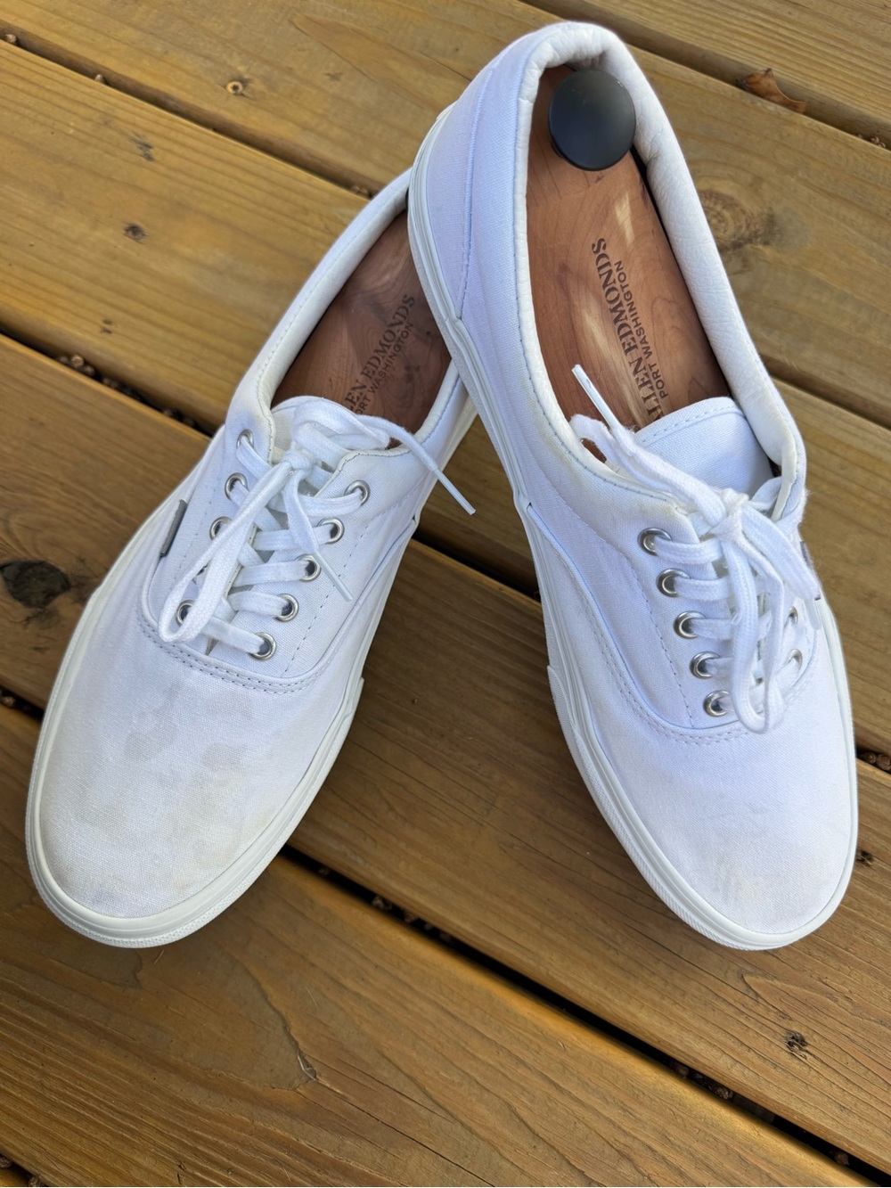 Vans Authentic True White Canvas Low Top Sneakers Men’s 13 Skate Shoes